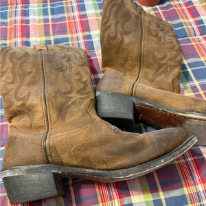 Durango Tan Leather Cowboy Boots